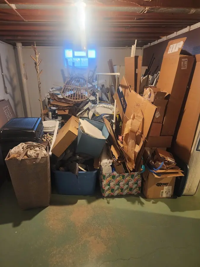 Roll-off dumpster container at job site for Concrete Dumpster Rental in Burtonsville